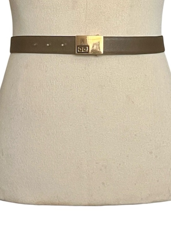 Pierre Cardin Accessories - VTG Pierre Cardin Brown Cowhide Leather Logo Belt Retro Classic Old Money